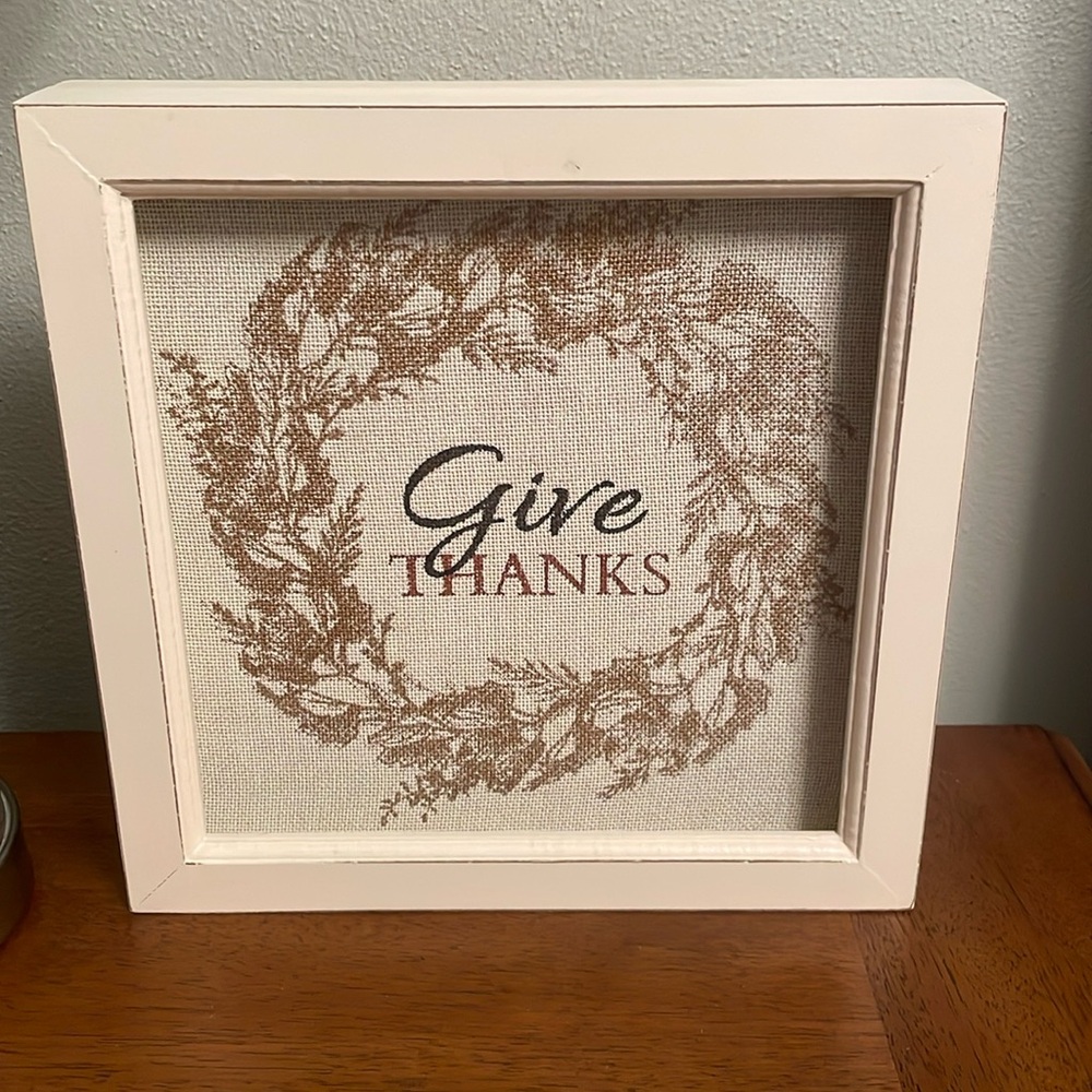 GIVE THANKS FALL Thanksgiving Wall or Tabletop Decor Wall Hanging